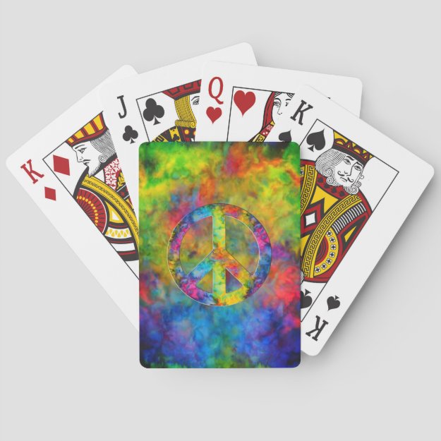 [Atomic Tie-Dye]  Psychedelic Rainbow Colors Playing Cards