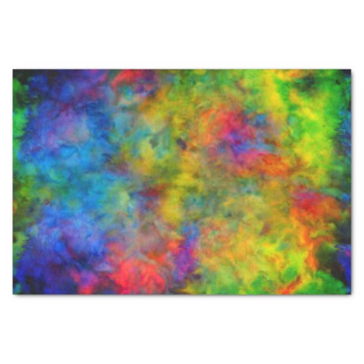 [Atomic Tie-Dye]  Psychedelic Rainbow Colors Tissue Paper