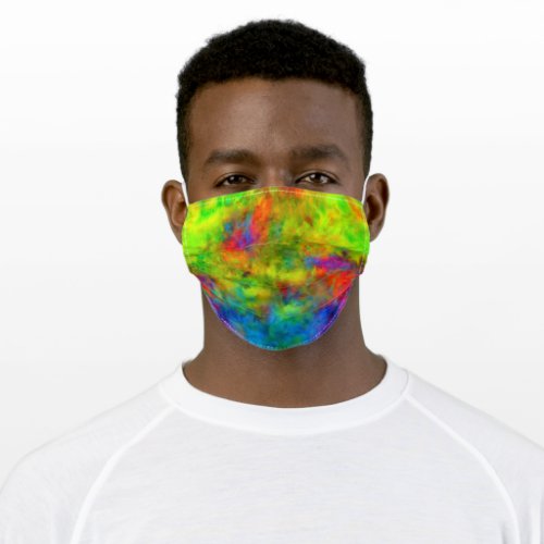 Atomic Tie_Dye Rainbow Colors Fractal Adult Cloth Face Mask