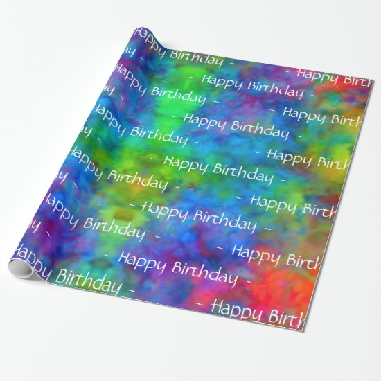 [Atomic Tie-Dye] Rainbow Colors Wrapping Paper