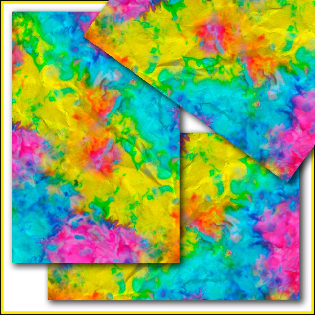 [Atomic Tie-Dye]  V2 Psychedelic Rainbow Colors Tissue Paper (Creator Uploaded)