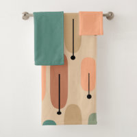 Atomic Trees Retro Bath Towel Set
