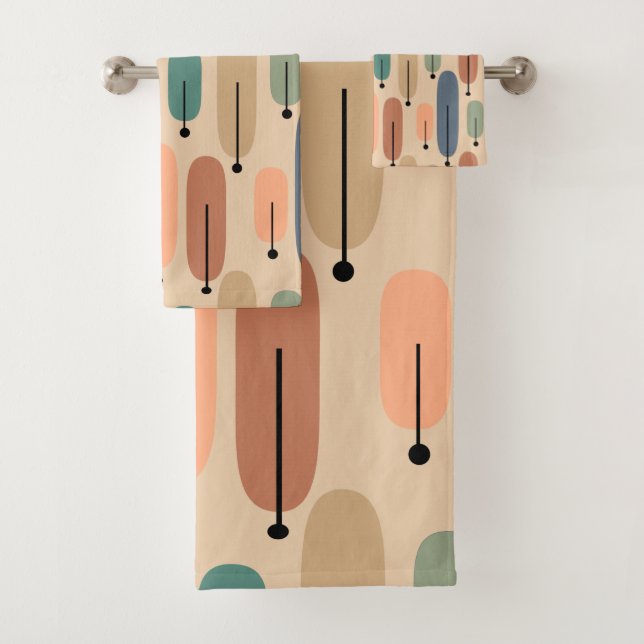 Atomic Trees Retro Bath Towel Set (Insitu)