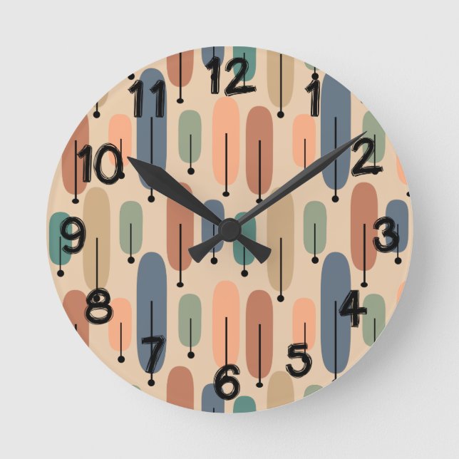 Atomic Trees Retro Round Clock (Front)