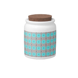 Atomic Turquoise Dots Candy Jar