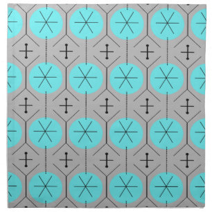 Atomic Turquoise Dots Cloth Napkin