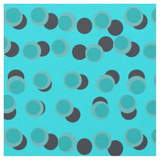 Atomic Turquoise Eclipse - Mid-Century Modern Fabric