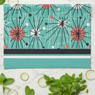 Atomic Turquoise Kitchen Towel