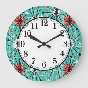 Atomic Turquoise Large Clock