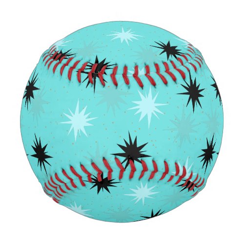Atomic Turquoise Starbursts Baseball