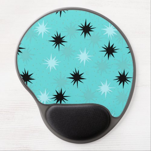 Atomic Turquoise Starbursts Gel Mousepad