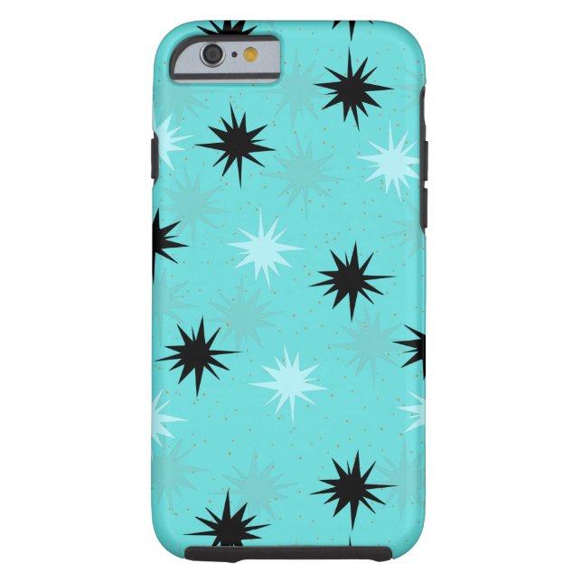 Atomic Turquoise Starbursts iPhone 6/6S Case (Back)