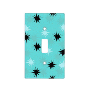 Atomic Turquoise Starbursts Light Switch Cover