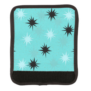 Atomic Turquoise Starbursts Luggage Handle Wrap