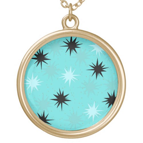 Atomic Turquoise Starbursts Necklace