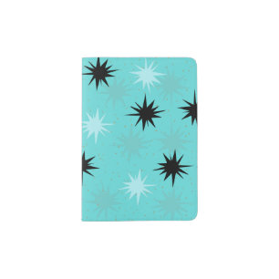 Atomic Turquoise Starbursts Passport Holder