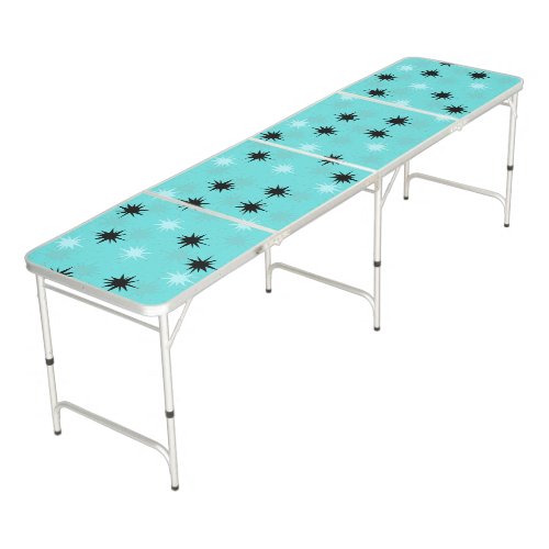 Atomic Turquoise Starbursts Regulation Pong Table