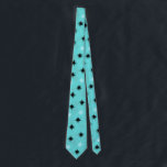 Atomic Turquoise Starbursts Tie<br><div class="desc">This Atomic Turquoise Starbursts Tie has all of the mid century modern fun of your grandma’s kitchen, minus the sticky linoleum. The kitschy design features a turquoise background with gold speckles and randomly placed starbursts in black, turquoise, aqua. This vintage inspired pattern is mod enough to be stylish and retro...</div>