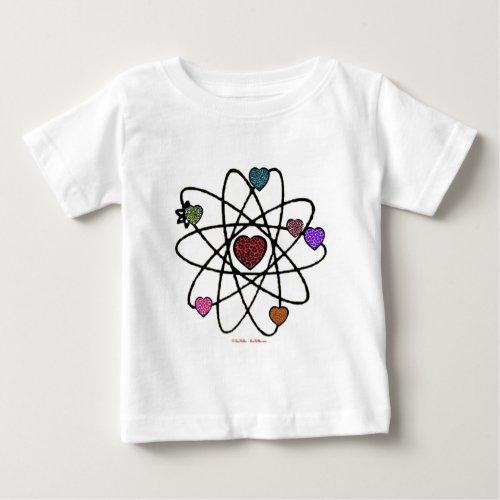 Atomic Valentine Leopard Print Hearts Baby T_Shirt