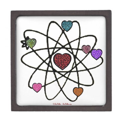 Atomic Valentine Leopard Print Hearts Gift Box