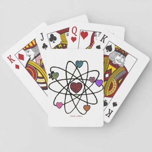 Atomic Valentine Leopard Print Hearts Poker Cards