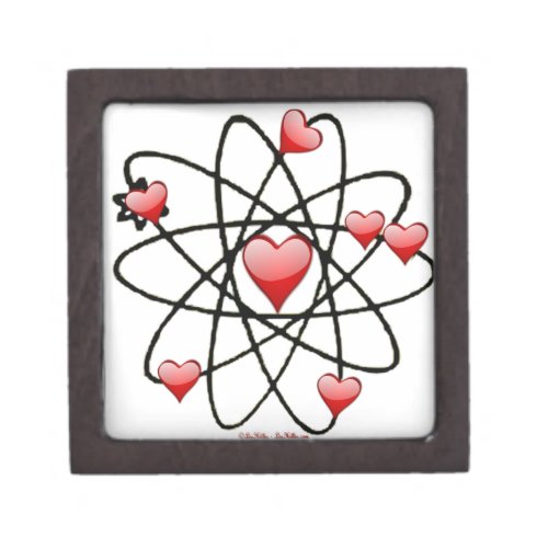 Atomic Valentine Red Hearts Jewelry Box