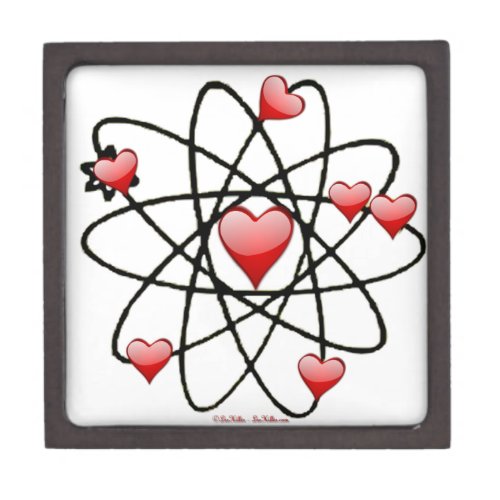 Atomic Valentine Red Hearts Jewelry Box