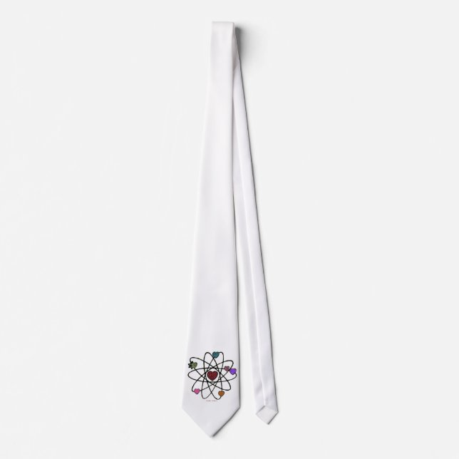 Atomic Valentine Red Hearts Neck Tie (Front)