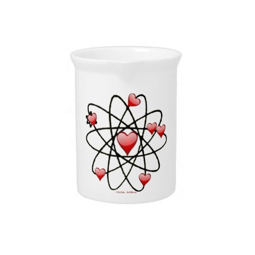 Atomic Valentine Red Hearts Pitcher