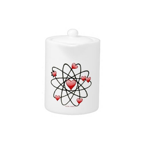 Atomic Valentine Red Hearts Teapot