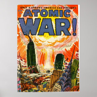 Atomic War comic book cover Poster