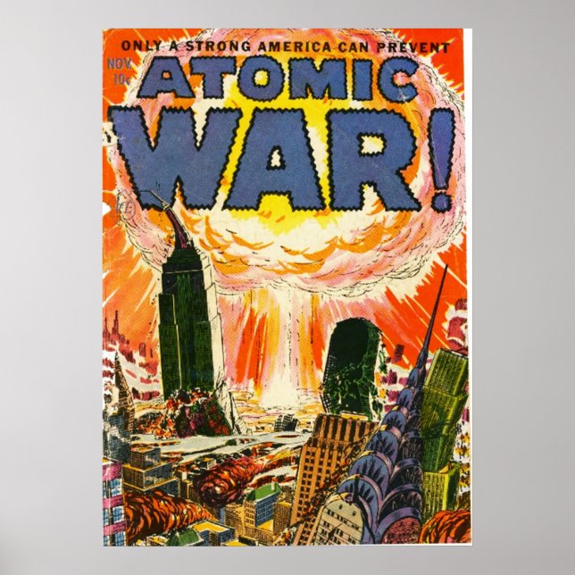 Atomic War comic book cover Poster (Front)