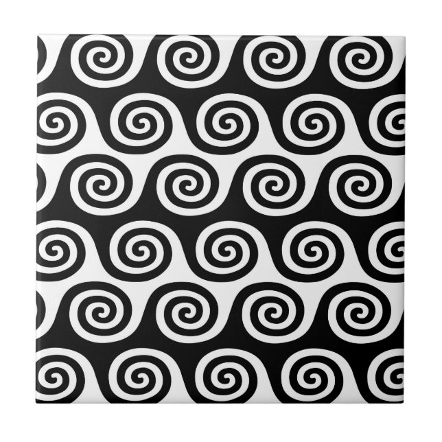 Atomic Wave Pattern Ceramic Tile (Front)