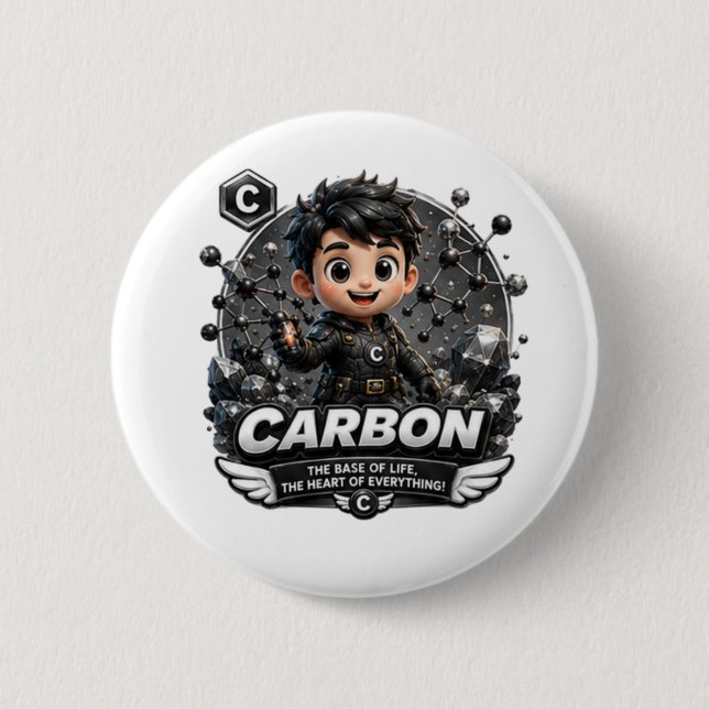  ATOMIVRA Carbon Character  Button (Front)