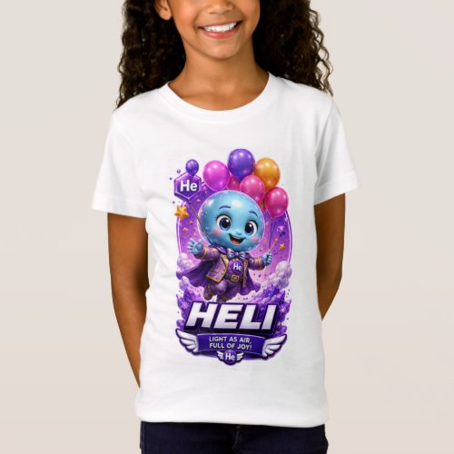 ATOMIVRA Helium Character – Noble Gas Chemistry T-Shirt