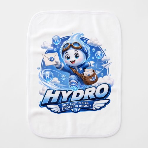 ATOMIVRA Hydrogen Character  Baby Burp Cloth