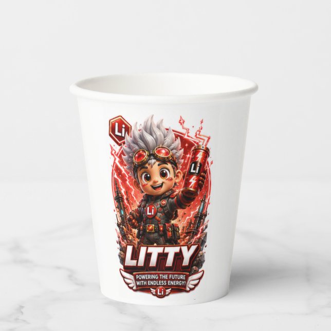  ATOMIVRA Lithium Character  Paper Cups (Front)