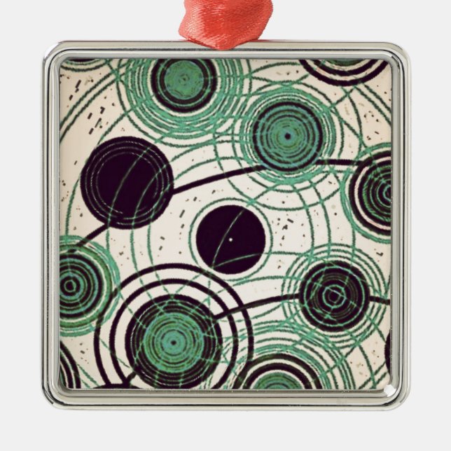 atoms and electrons metal ornament (Front)