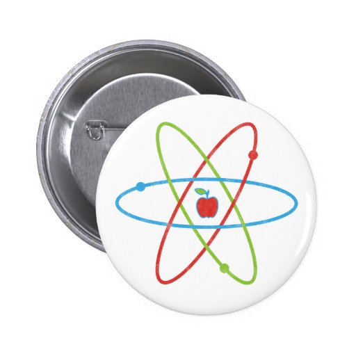 Atoms Apple Button | Zazzle