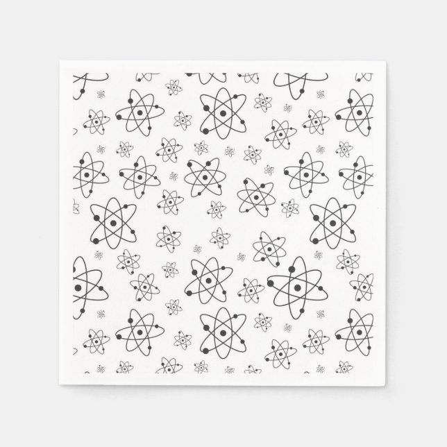 Atoms Pattern Science Chemistry Napkins (Front)