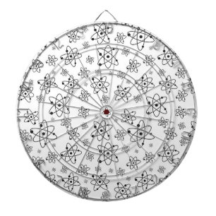 Atoms Retro Atomic Age Pattern Dart Board
