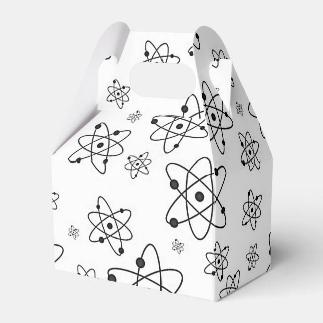 Atoms Retro Atomic Age Pattern Favor Boxes (Front Side)