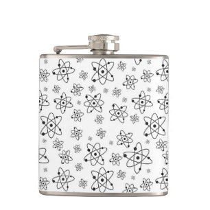 Atoms Retro Atomic Age Pattern Flask
