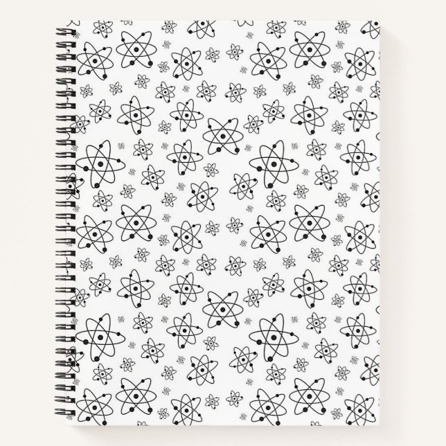 Atoms Retro Atomic Age Pattern Notebook (Front)