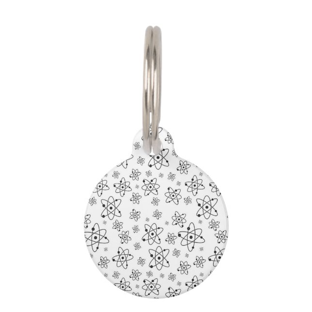 Atoms Retro Atomic Age Pattern Pet ID Tag (Front)