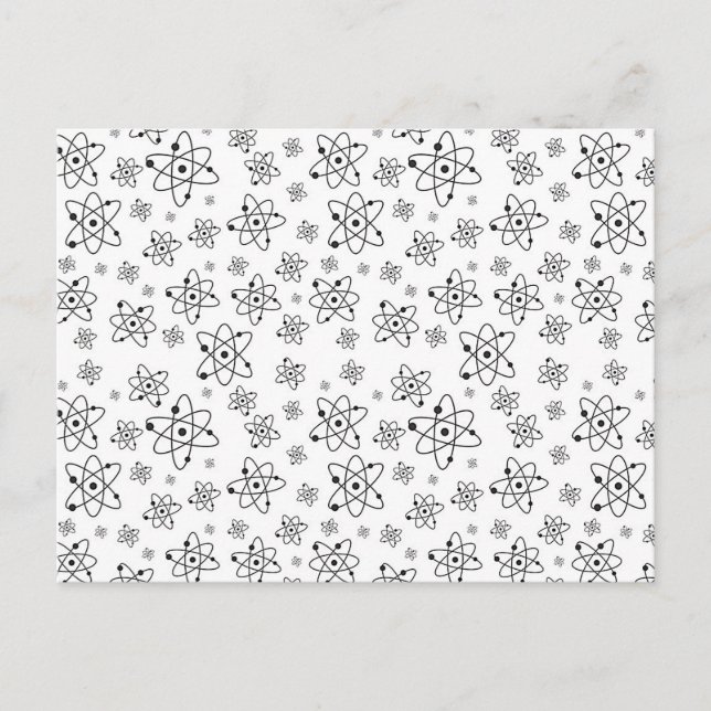 Atoms Retro Atomic Age Pattern Postcard (Front)