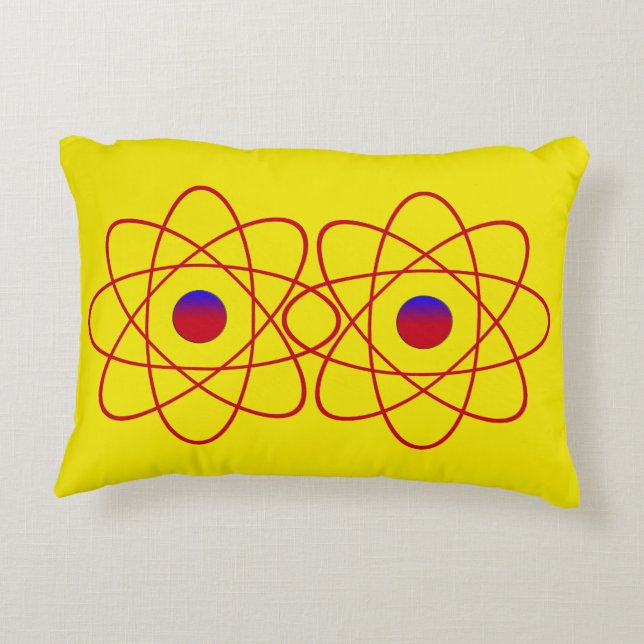 Atoms Throw Pillow (Back)
