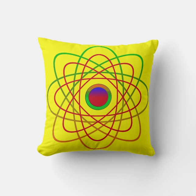 Atoms Throw Pillow (Front)