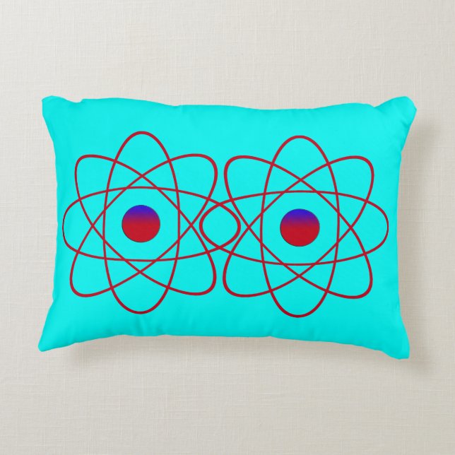 Atoms Throw Pillow (Back)