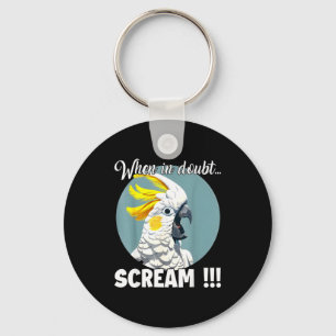 Atoo Meme T, Funny Screaming Sulphur-crested Atoo  Keychain
